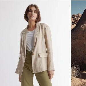 Quince Linen Blazer -Driftwood